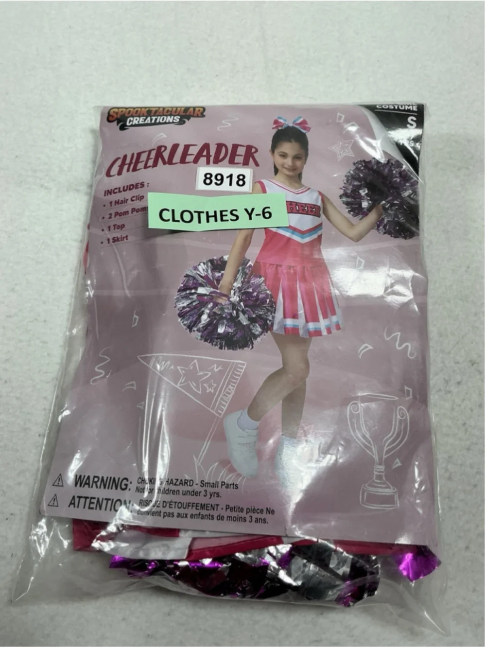 Girls New In Bag Spooktacular Creations Cheerleader Costume Small (5-7 Years)